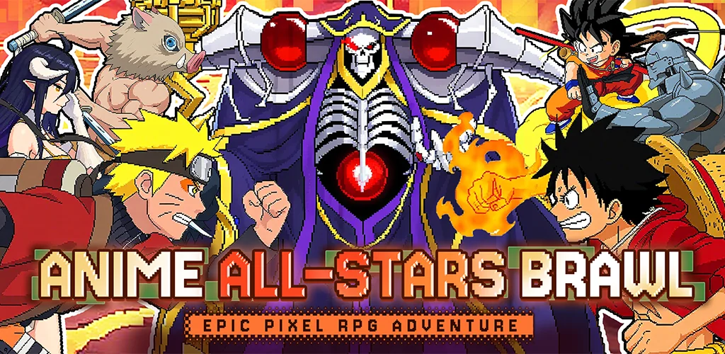 Pixel Anime Brawl jogo arte da capa para Android