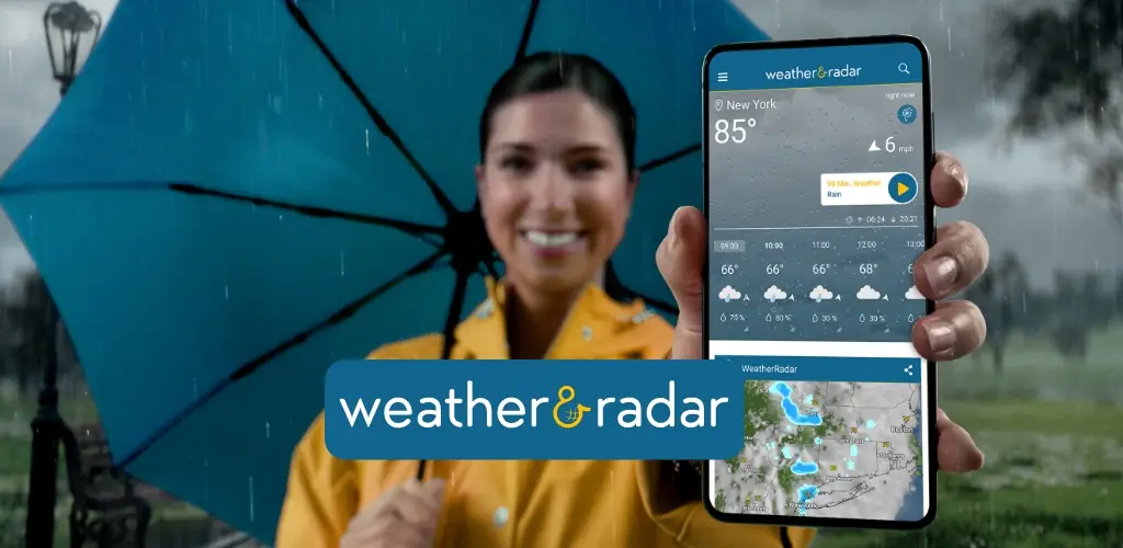 android용 Weather & Radar 앱 커버 아트