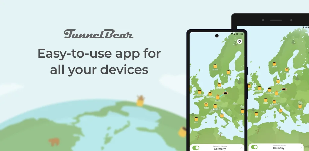 TunnelBear VPN برنامج غلاف فني للأندرويد