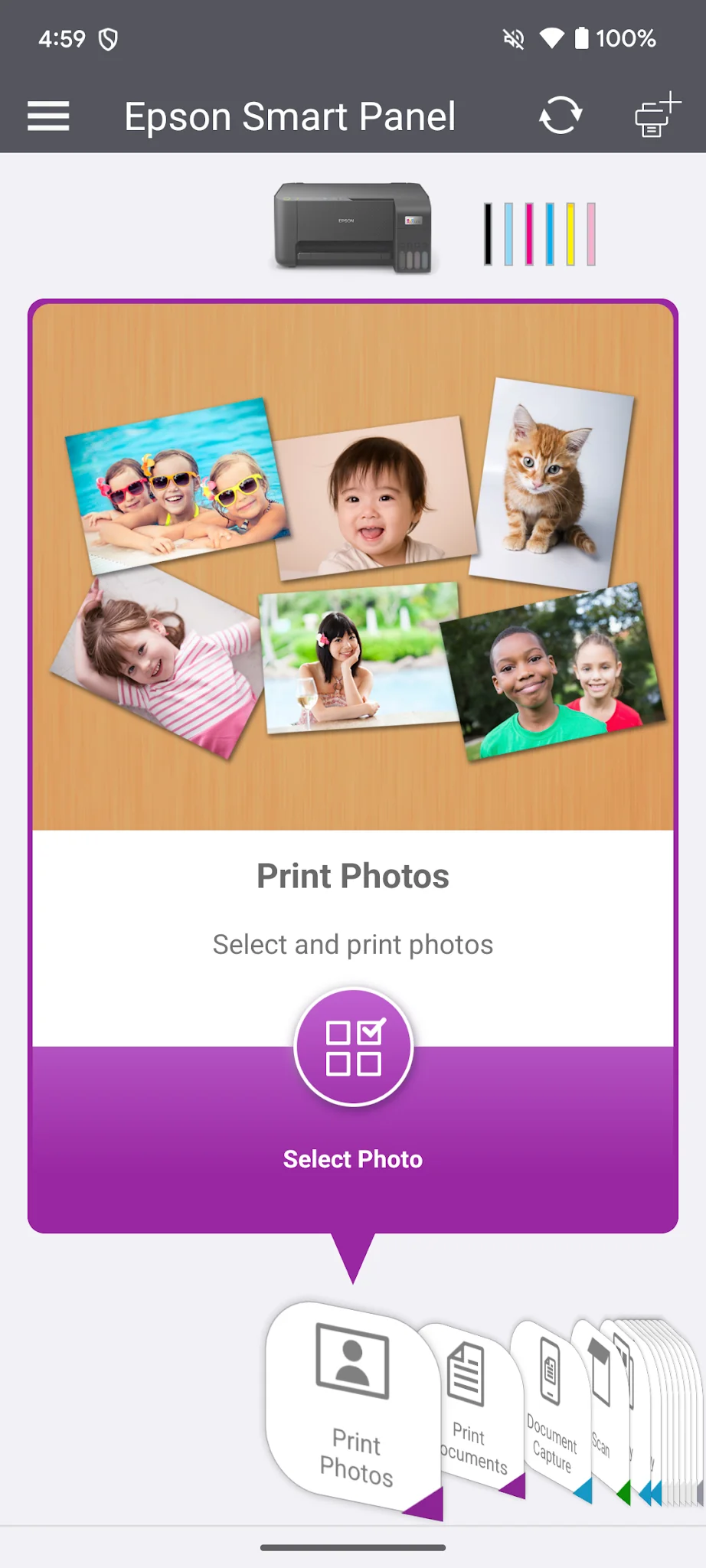Captură de ecran Epson Smart Panel 1
