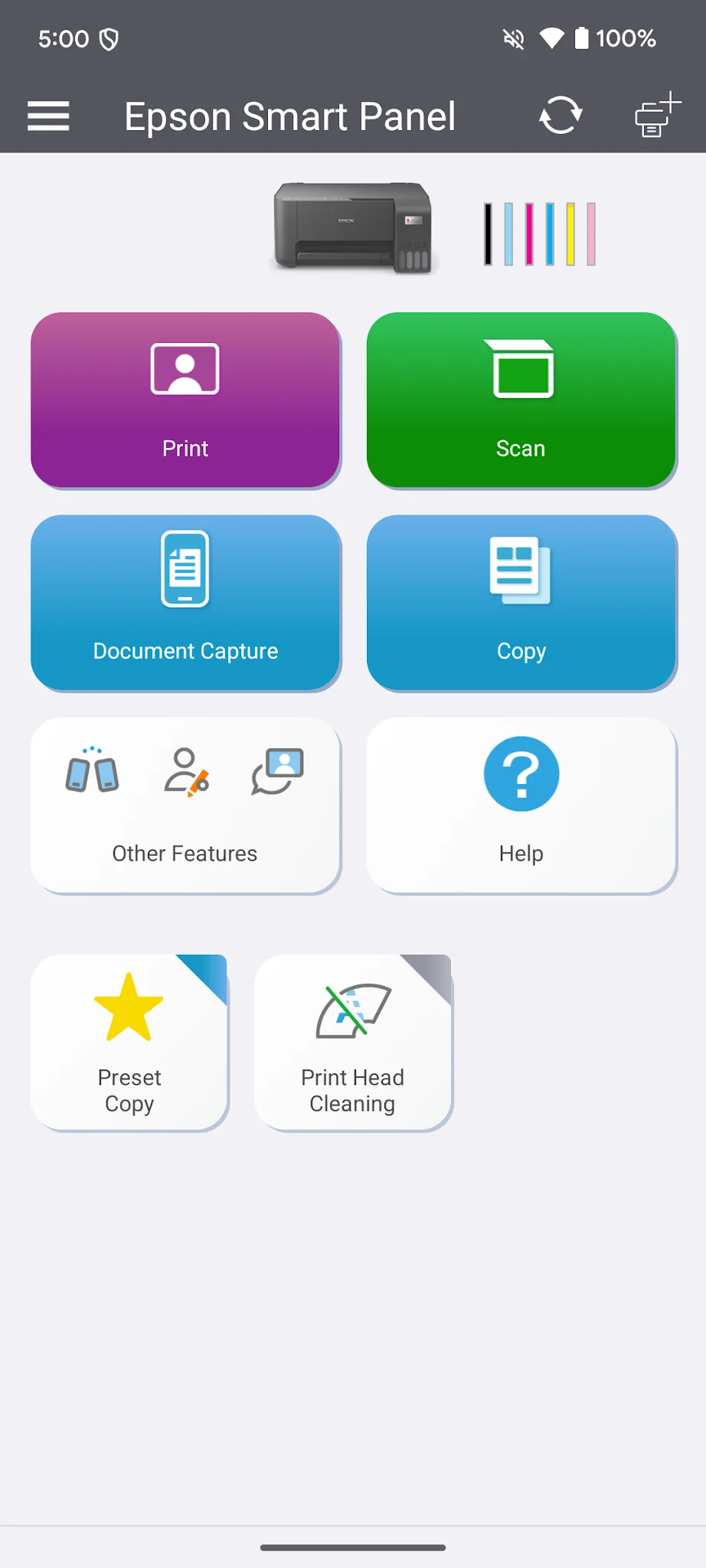 Captură de ecran Epson Smart Panel 2
