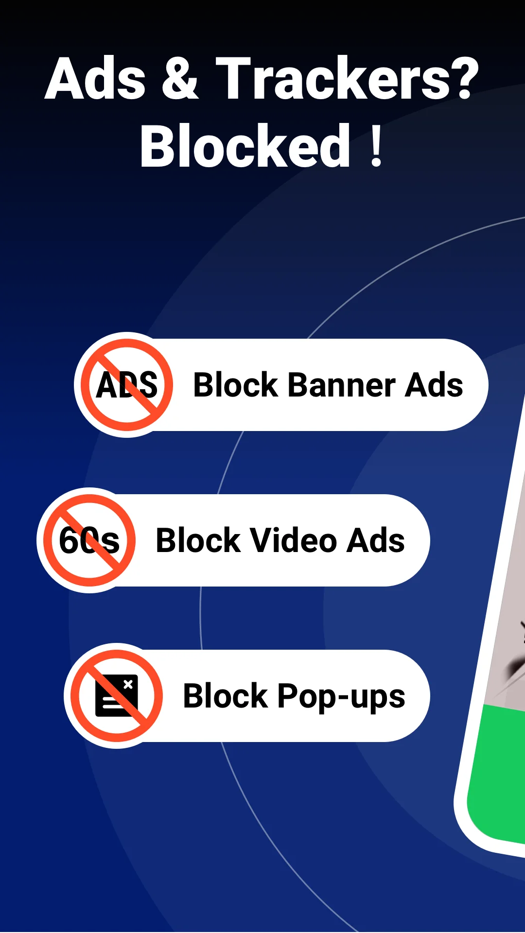 Снимка на екрана Free Adblocker Browser 1