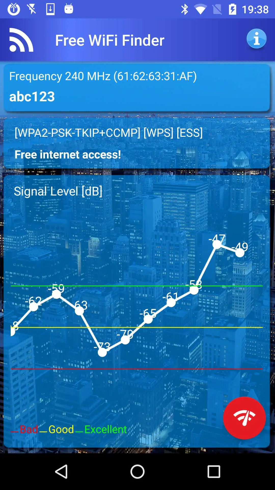 Скриншот Бесплатный Интернет WiFi Найти 3