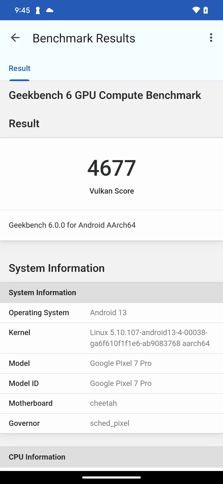 Скріншот Geekbench 6 4