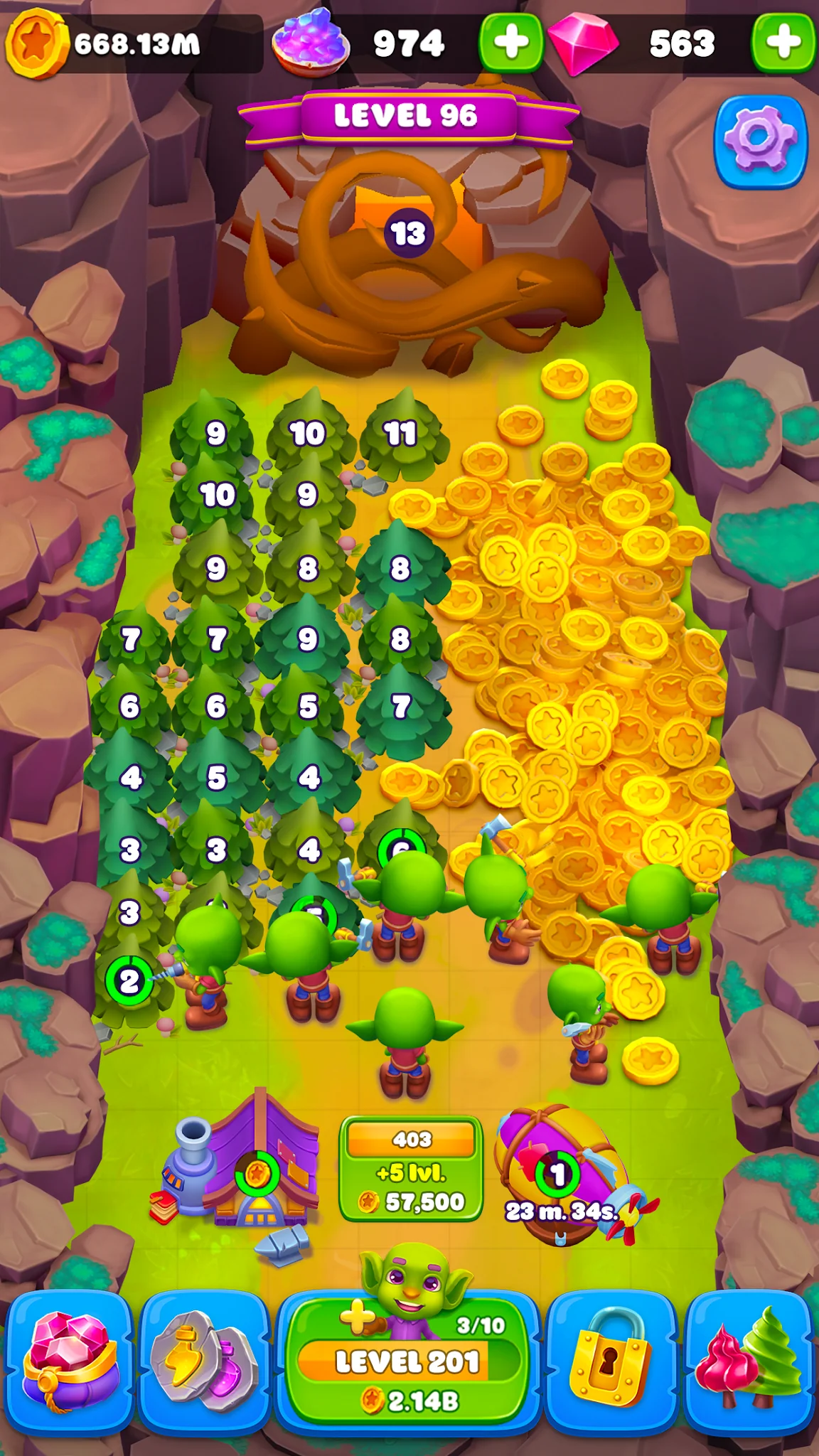 ภาพหน้าจอ Goblins Wood: Tycoon Idle Sim 1