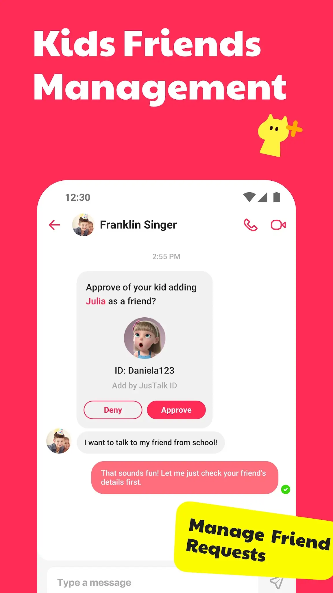 Скриншот JusTalk Kids Messenger 4