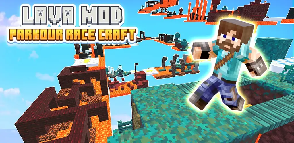 Lava Mod: Parkour Race Craft játszma, meccs borítókép Androidhoz