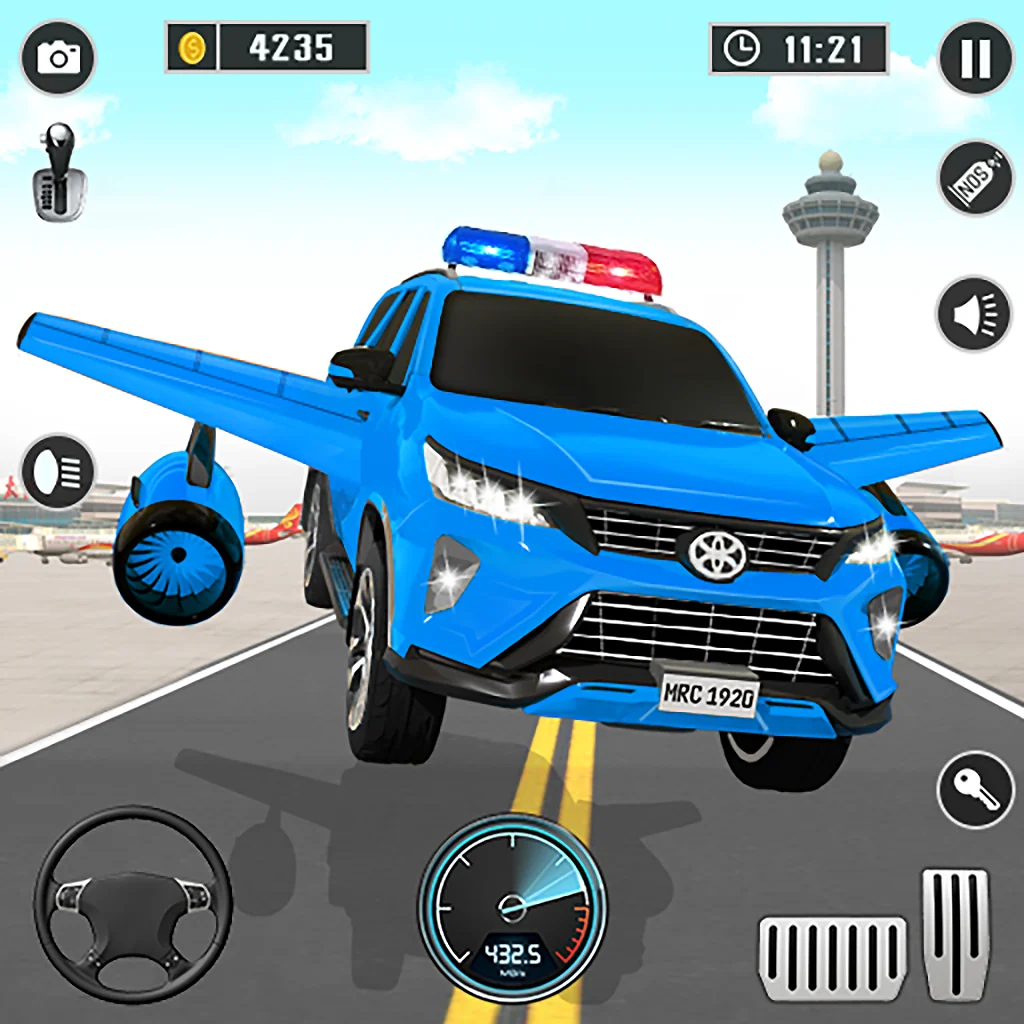 Schermata Flying Prado Car Robot Gioco 2