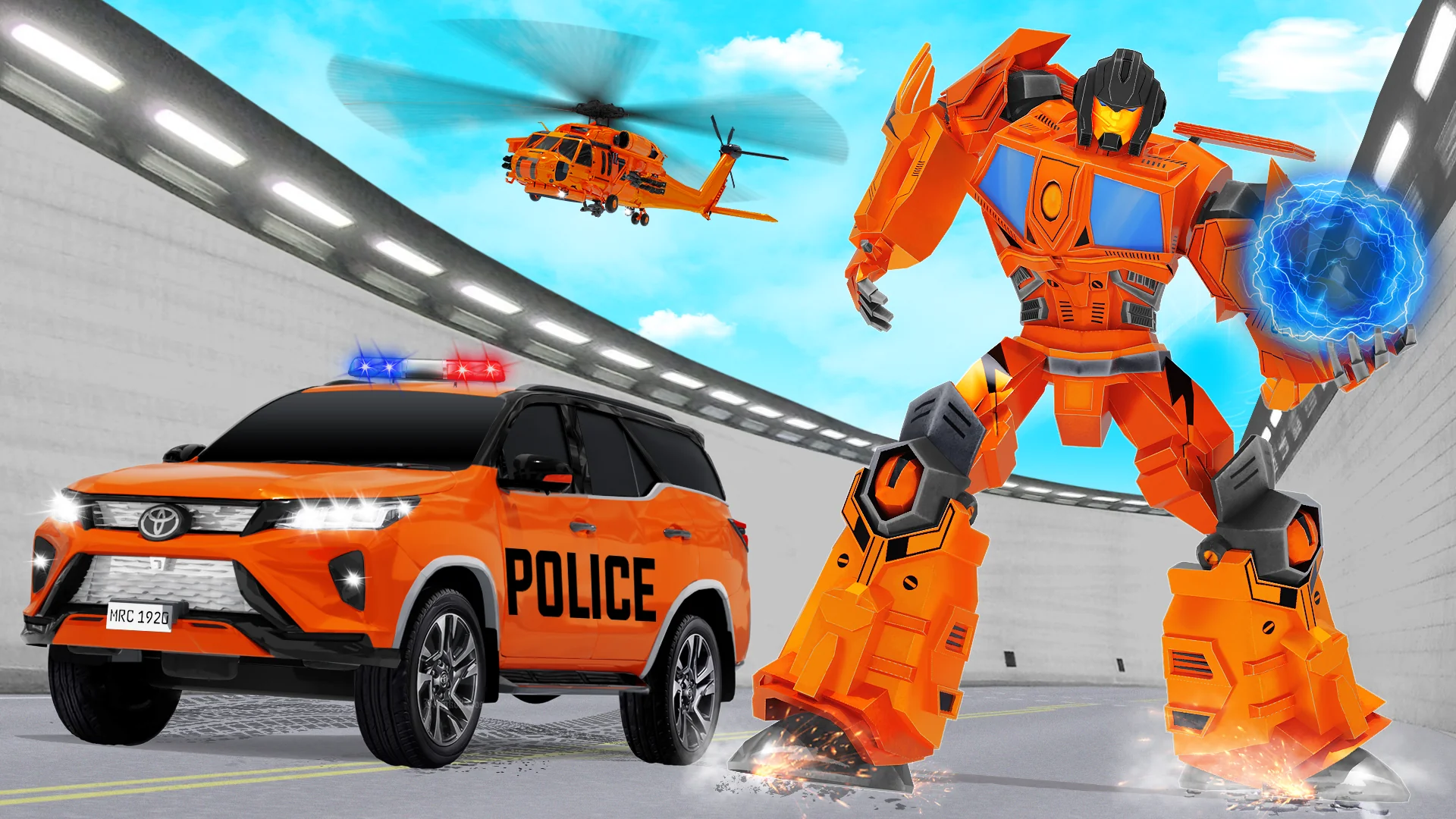 Schermata Flying Prado Car Robot Gioco 8