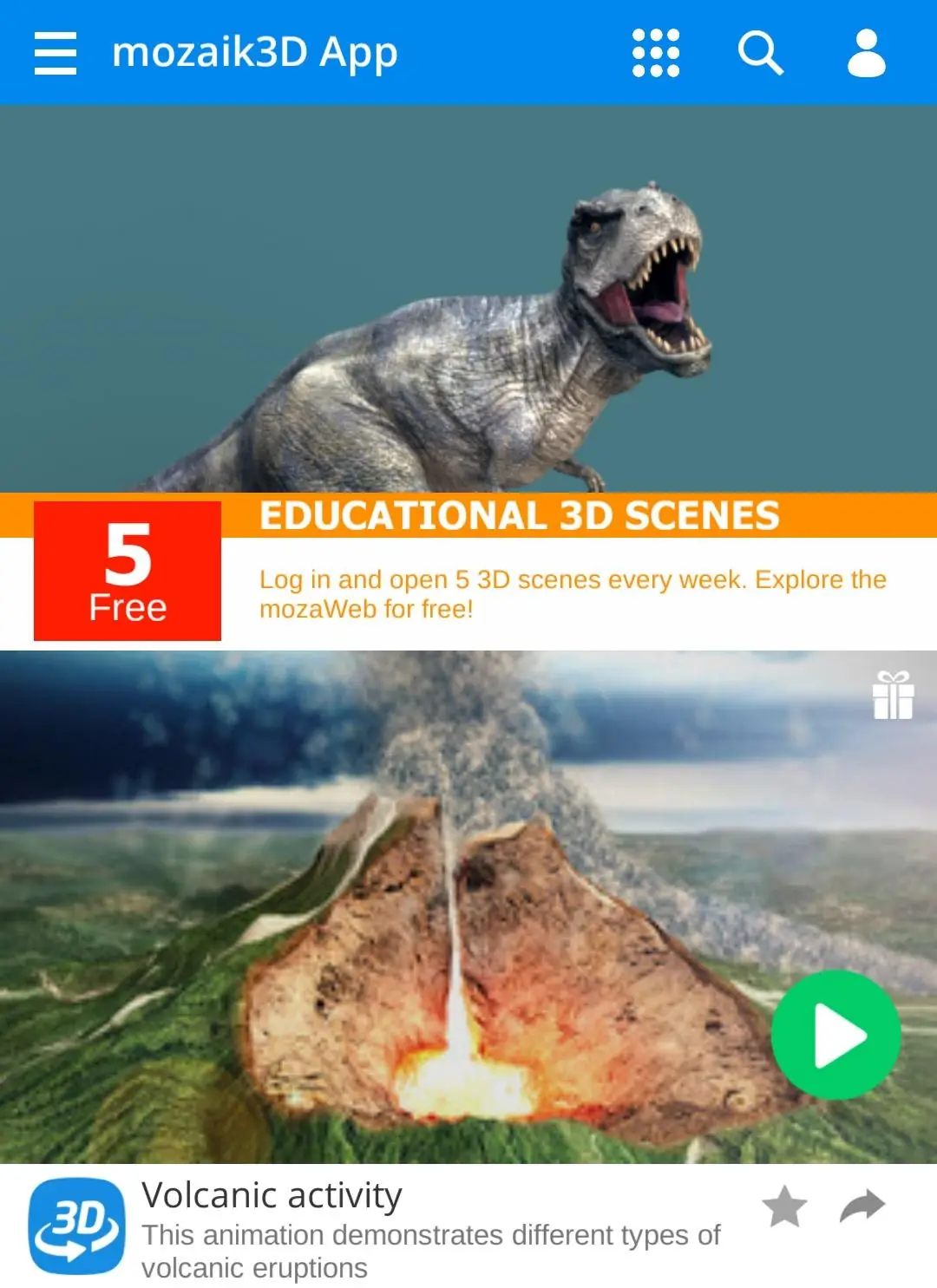 Snímek obrazovky mozaik3D - Učení je zábava! 1