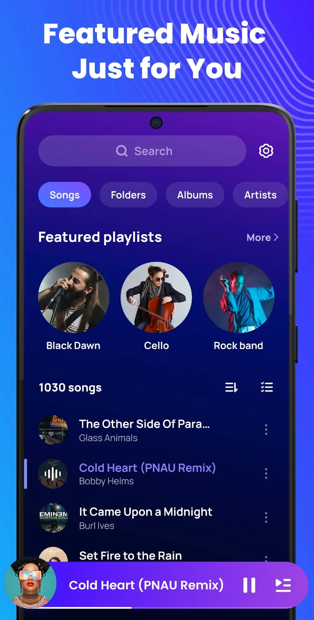 Tangkapan layar Pemutar Musik & Musik Offline 3