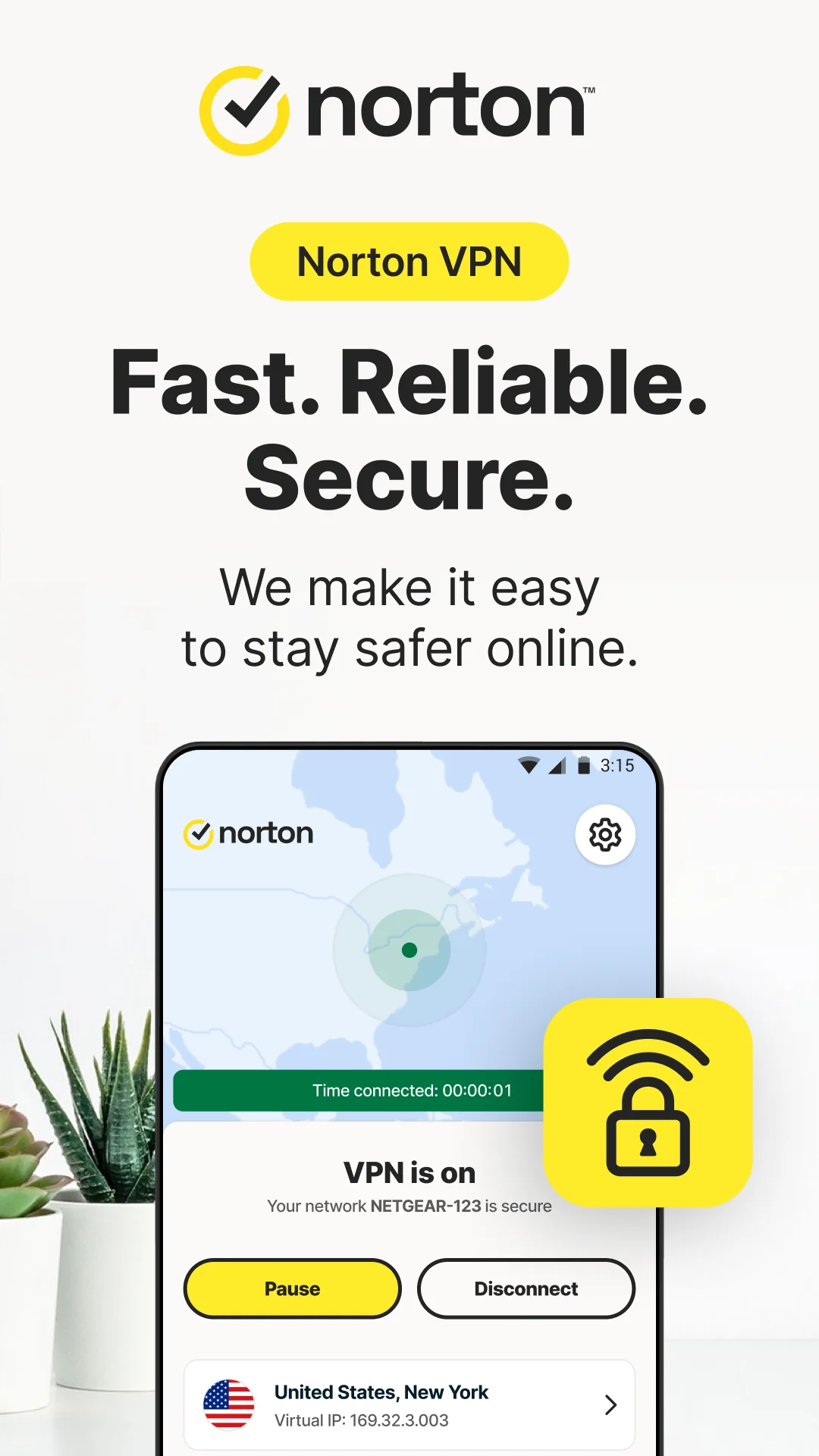 Tangkapan layar Norton VPN 1