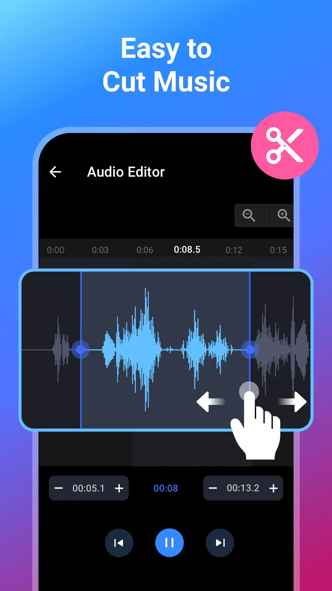 Snímek obrazovky Vyrežte hudba a mix píseň 2