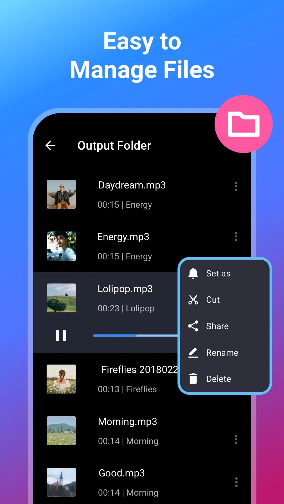 Snímek obrazovky Vyrežte hudba a mix píseň 8