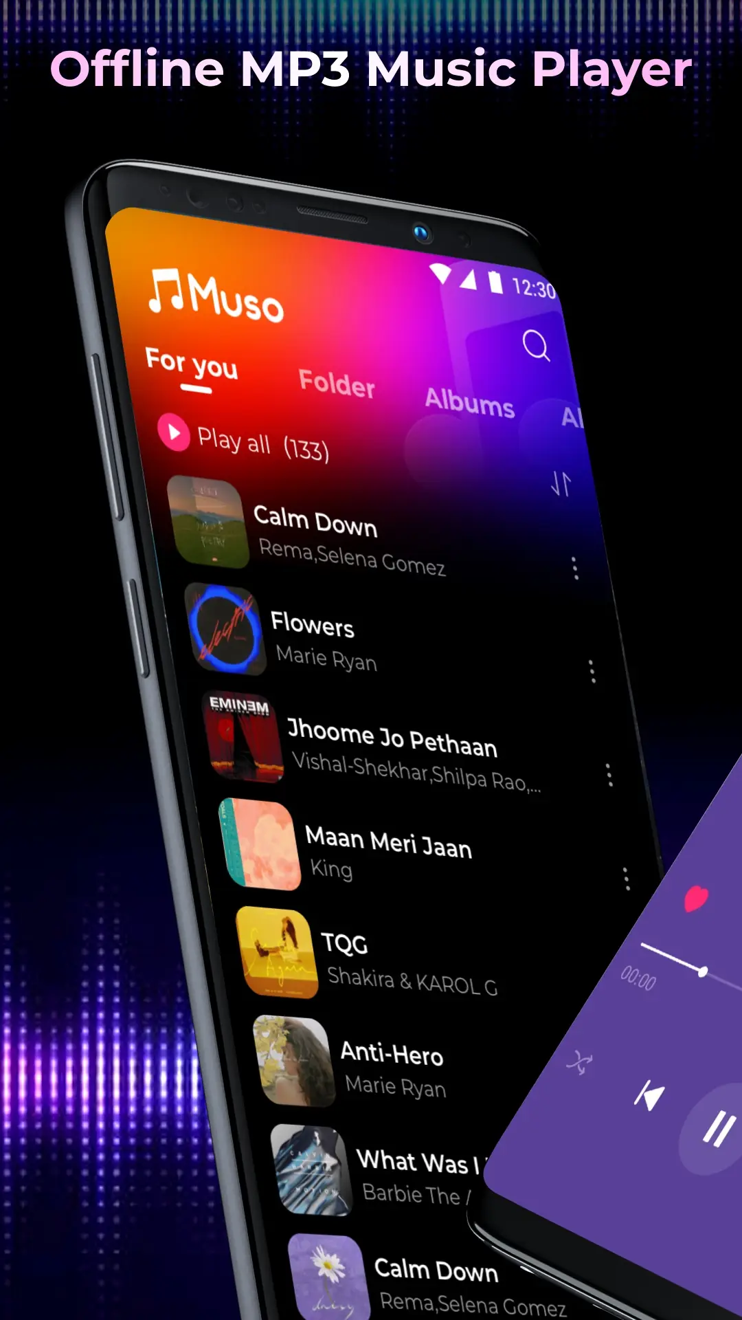 Captura de pantalla Offline Music Mp3 Player- Muso 3