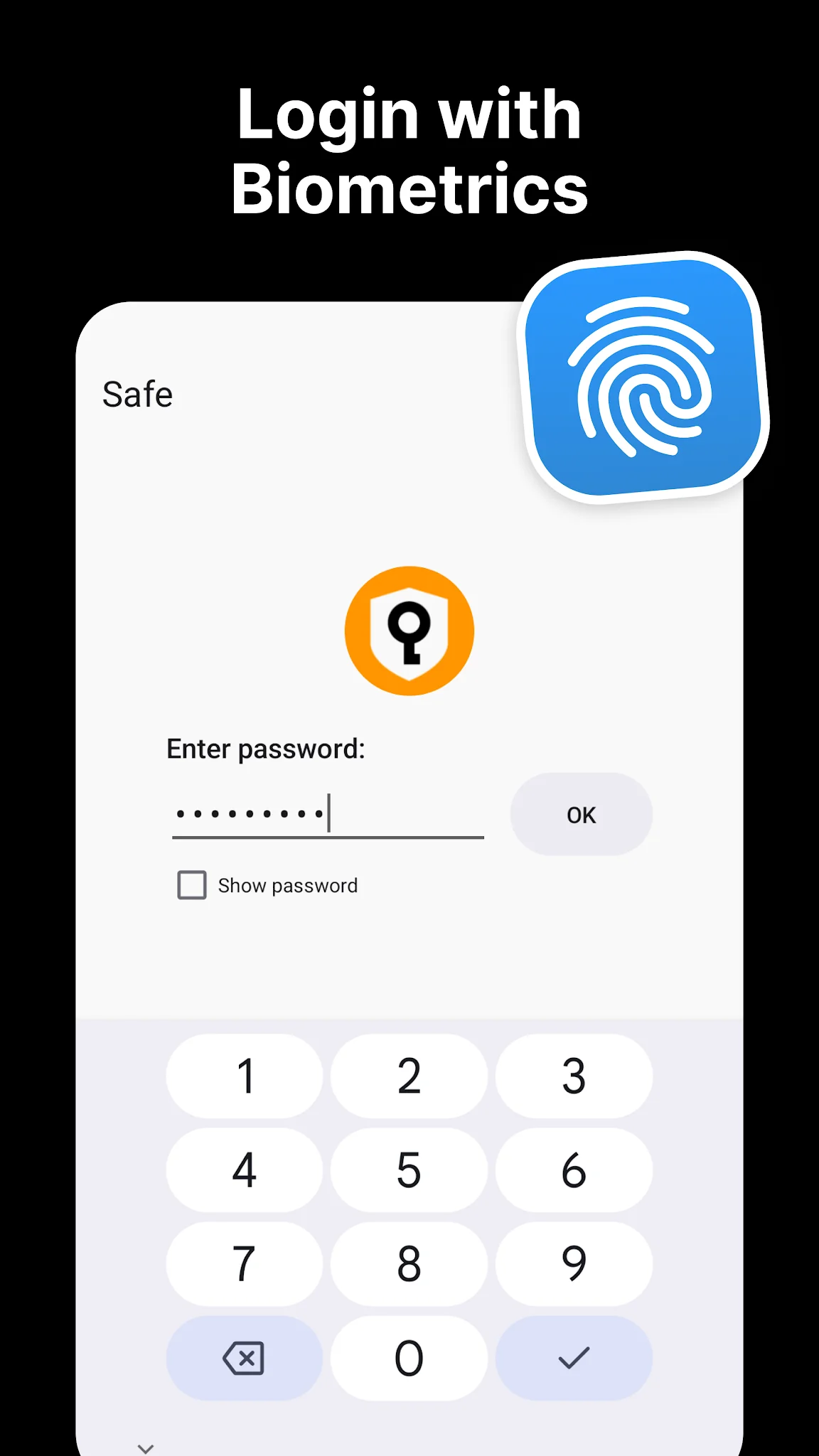 Скриншот Пароли и ключи доступа－Safe 7