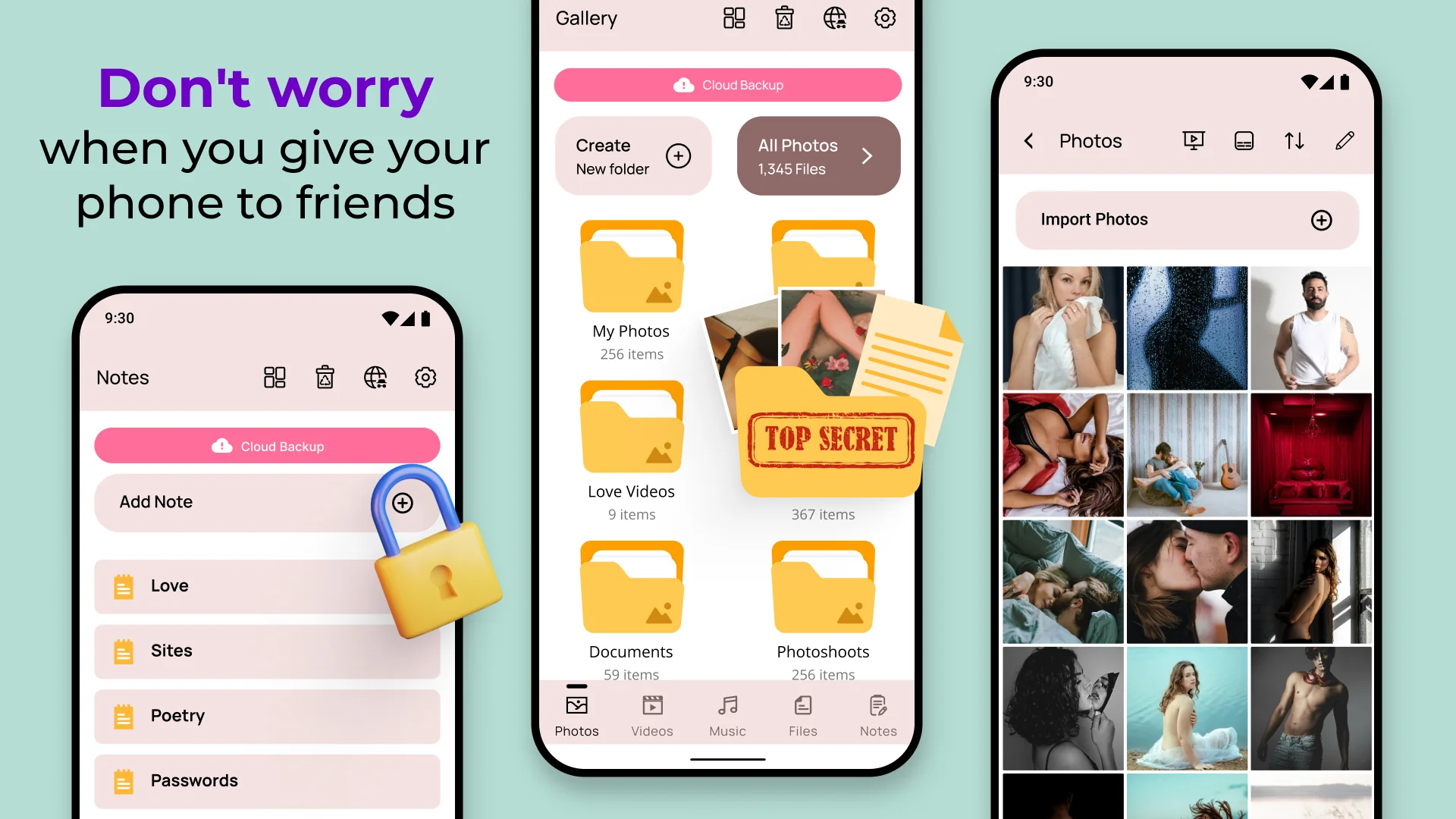 Tangkapan layar Sembunyikan foto - Photo Lock 2