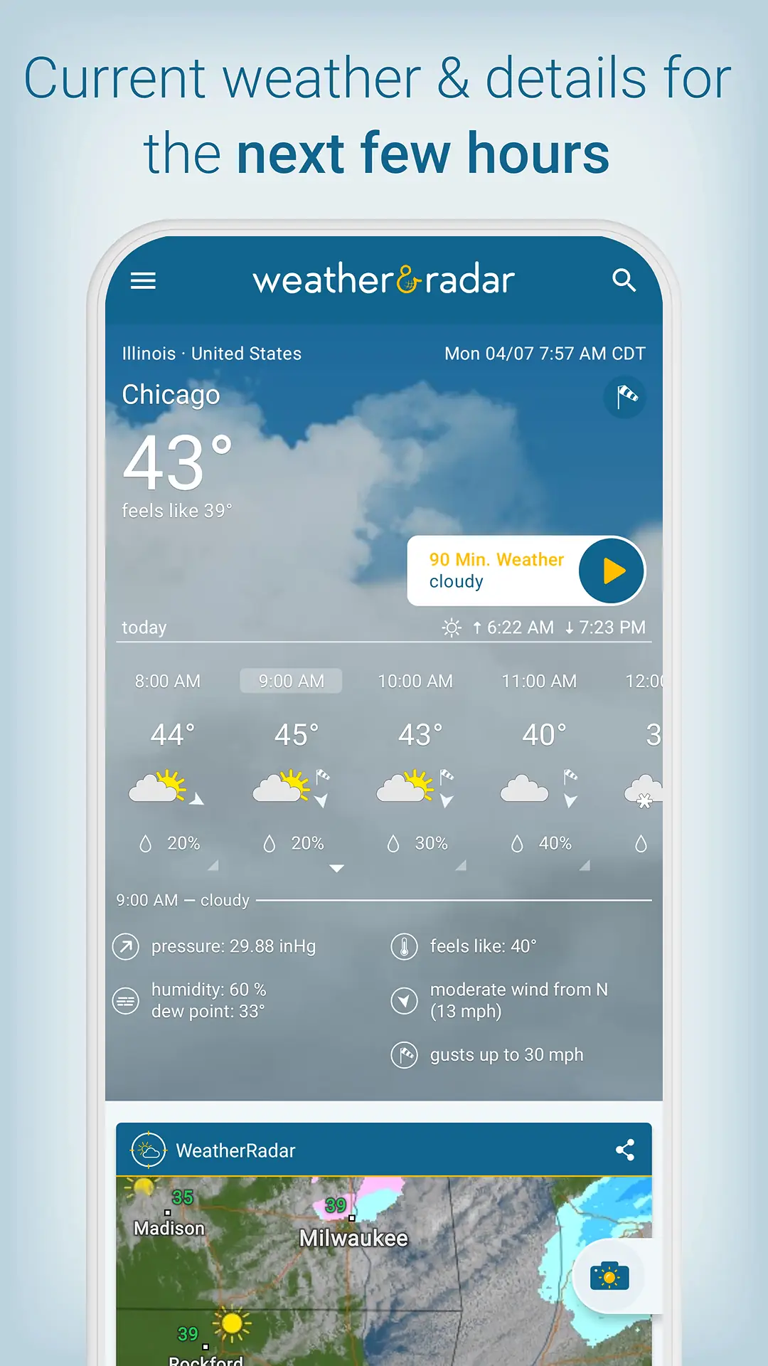 스크린샷 Weather & Radar 1