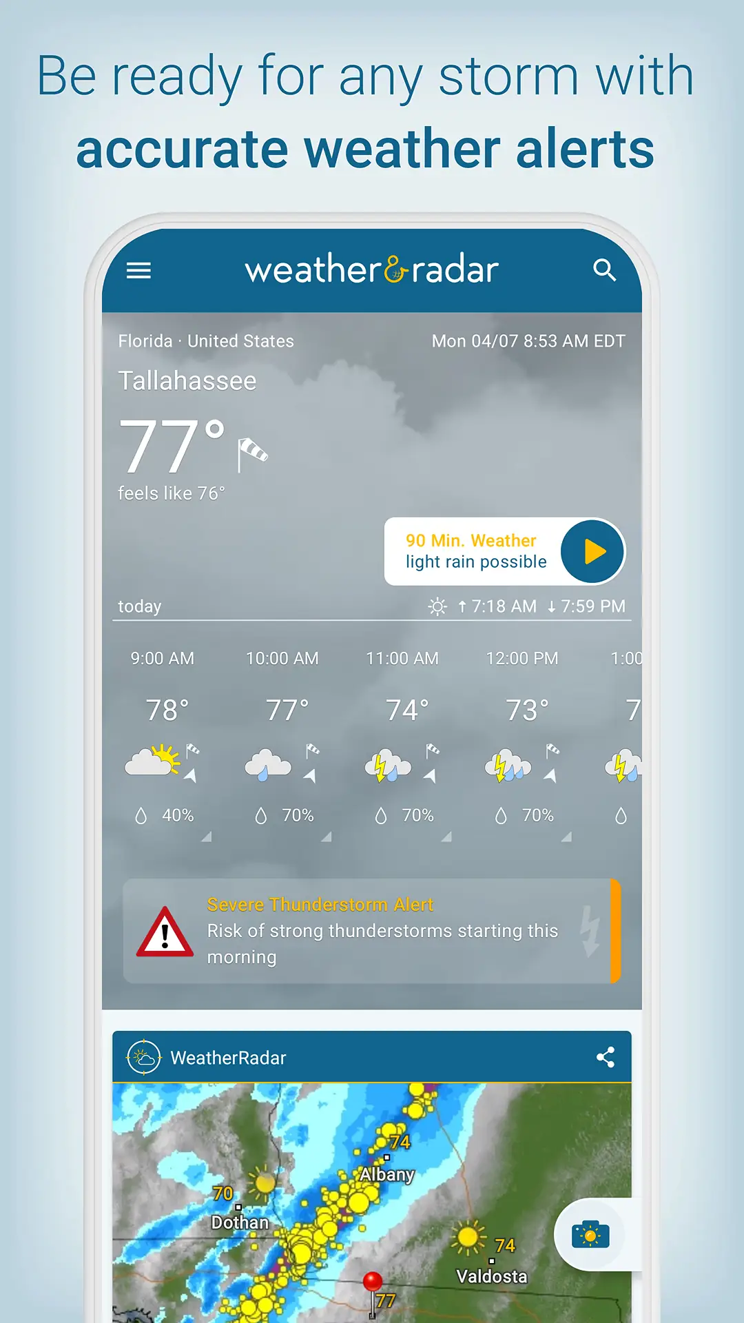 스크린샷 Weather & Radar 4