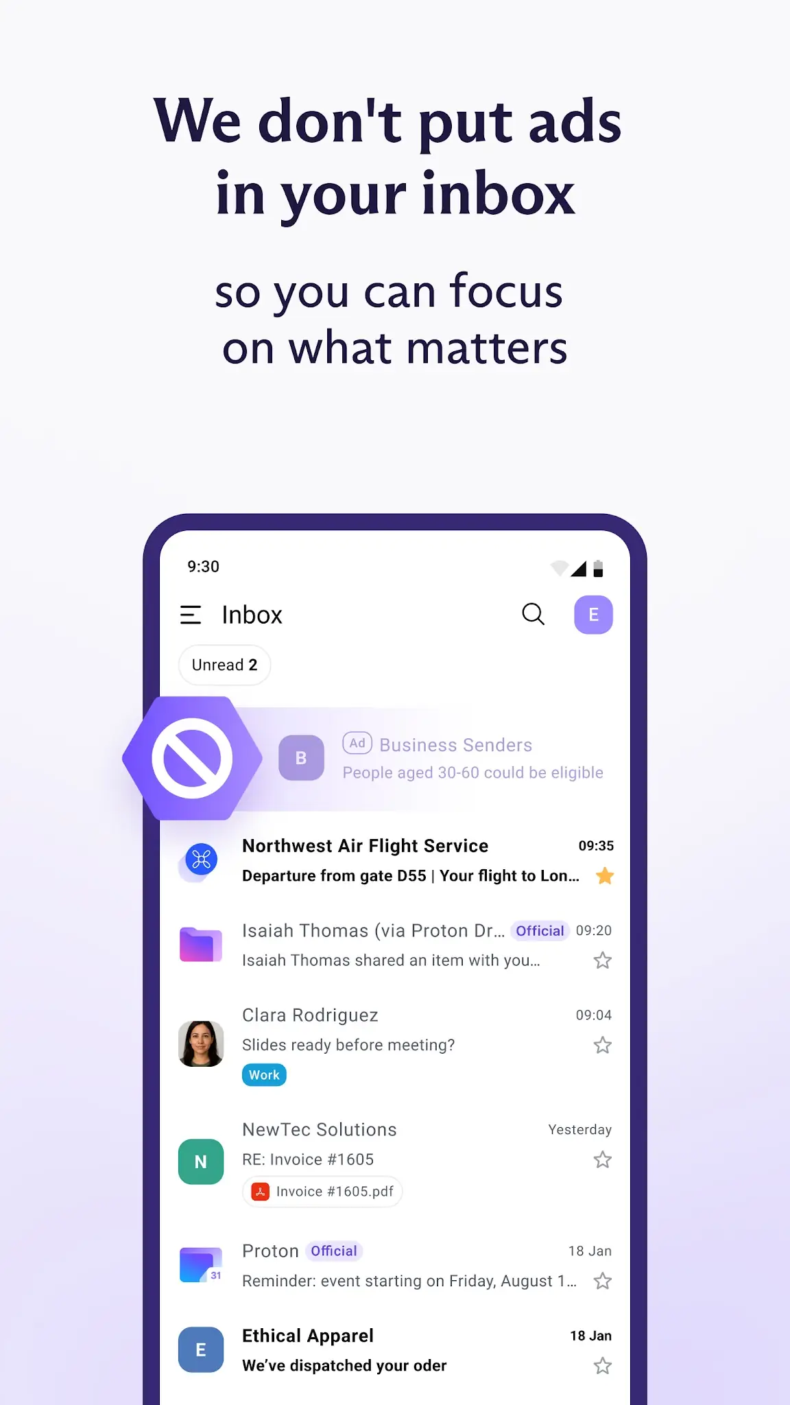 Proton Mail: Encrypted Email képernyőkép 3