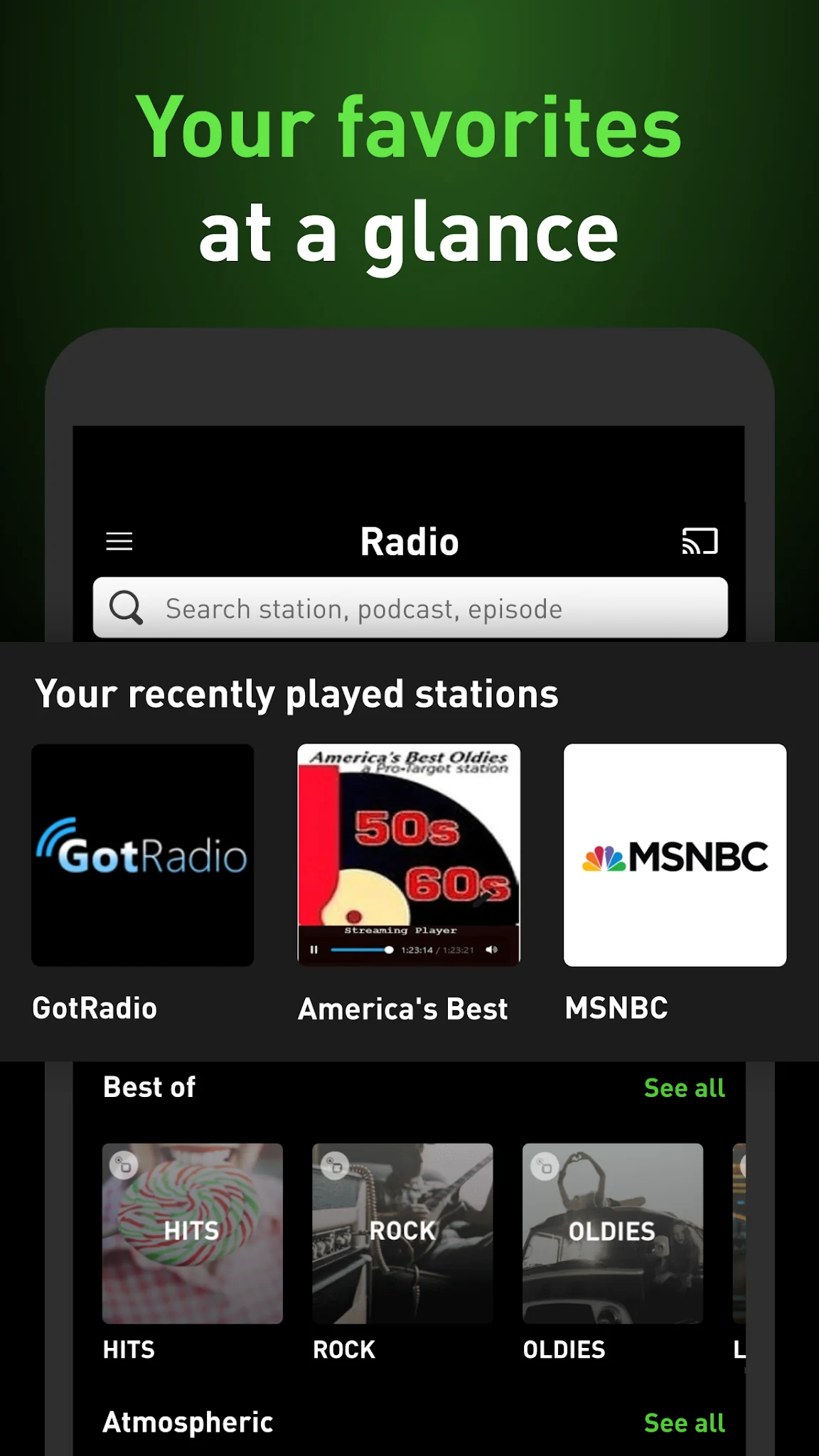 Tangkapan layar radio.net - AM FM Radio Tuner 2