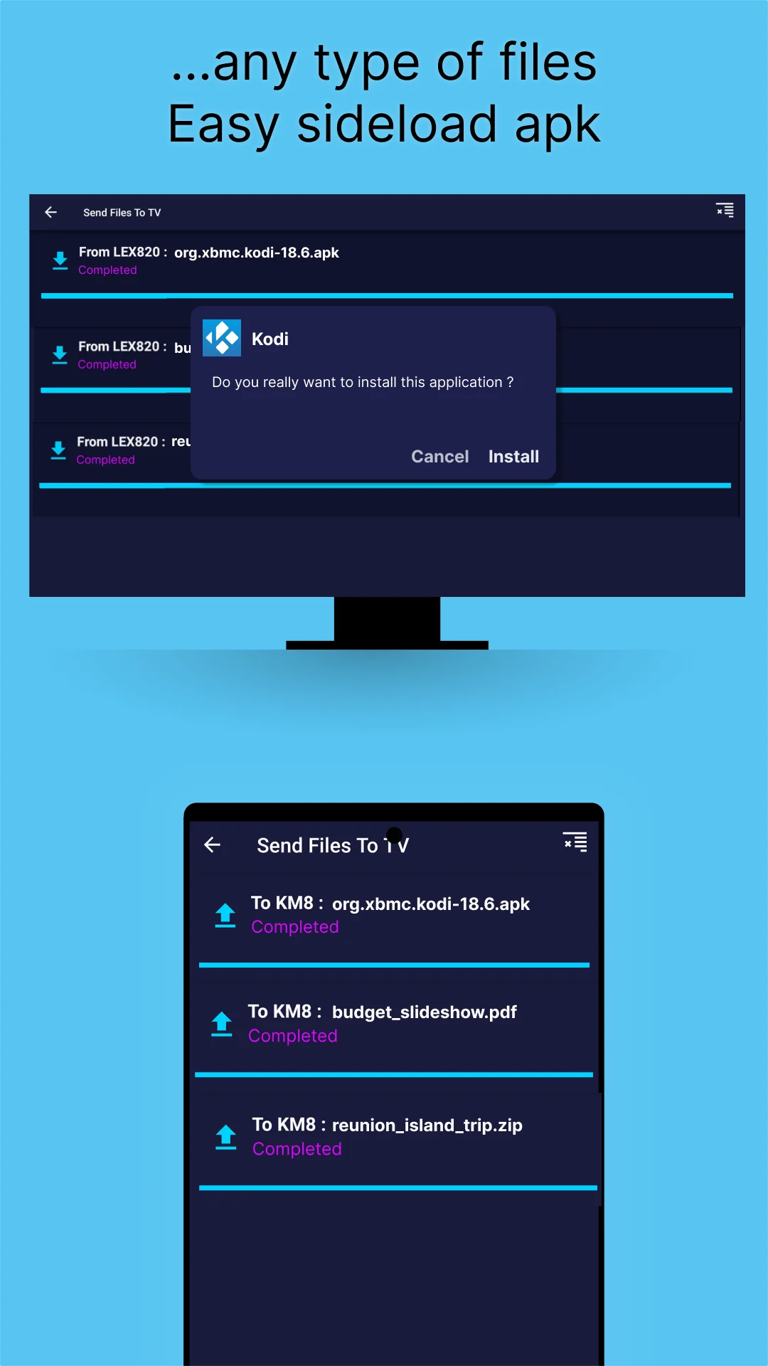 Снимка на екрана Send files to TV 6