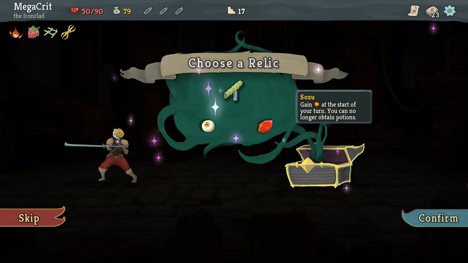 Tangkapan layar Slay the Spire 3