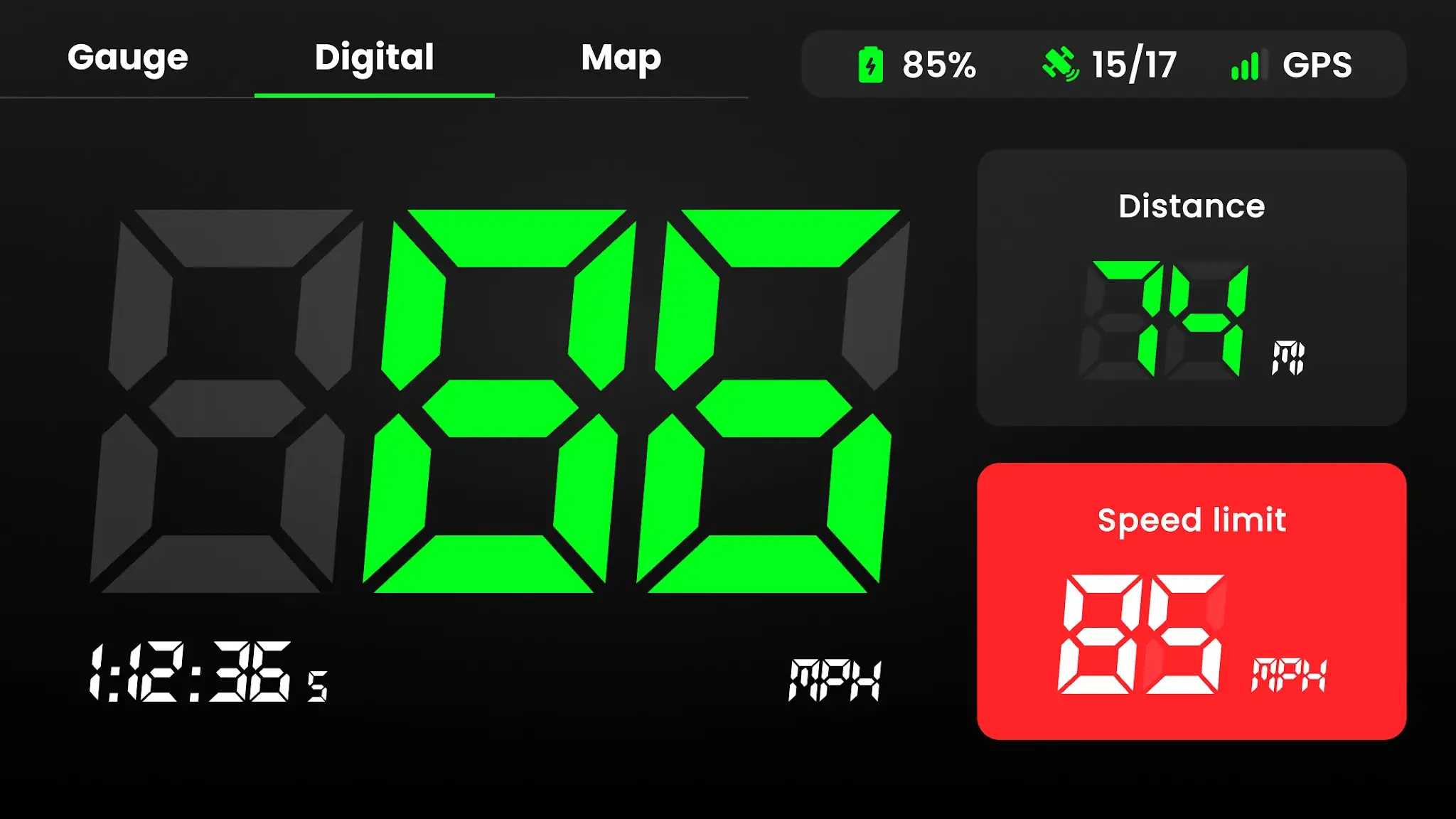 Screenshot Speedometer: GPS Speedometer 1