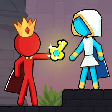 Stick Red boy and Blue girl Иконка