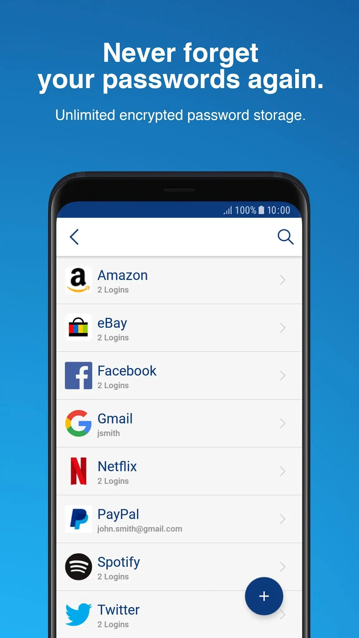 스크린샷 Sticky Password Manager 1