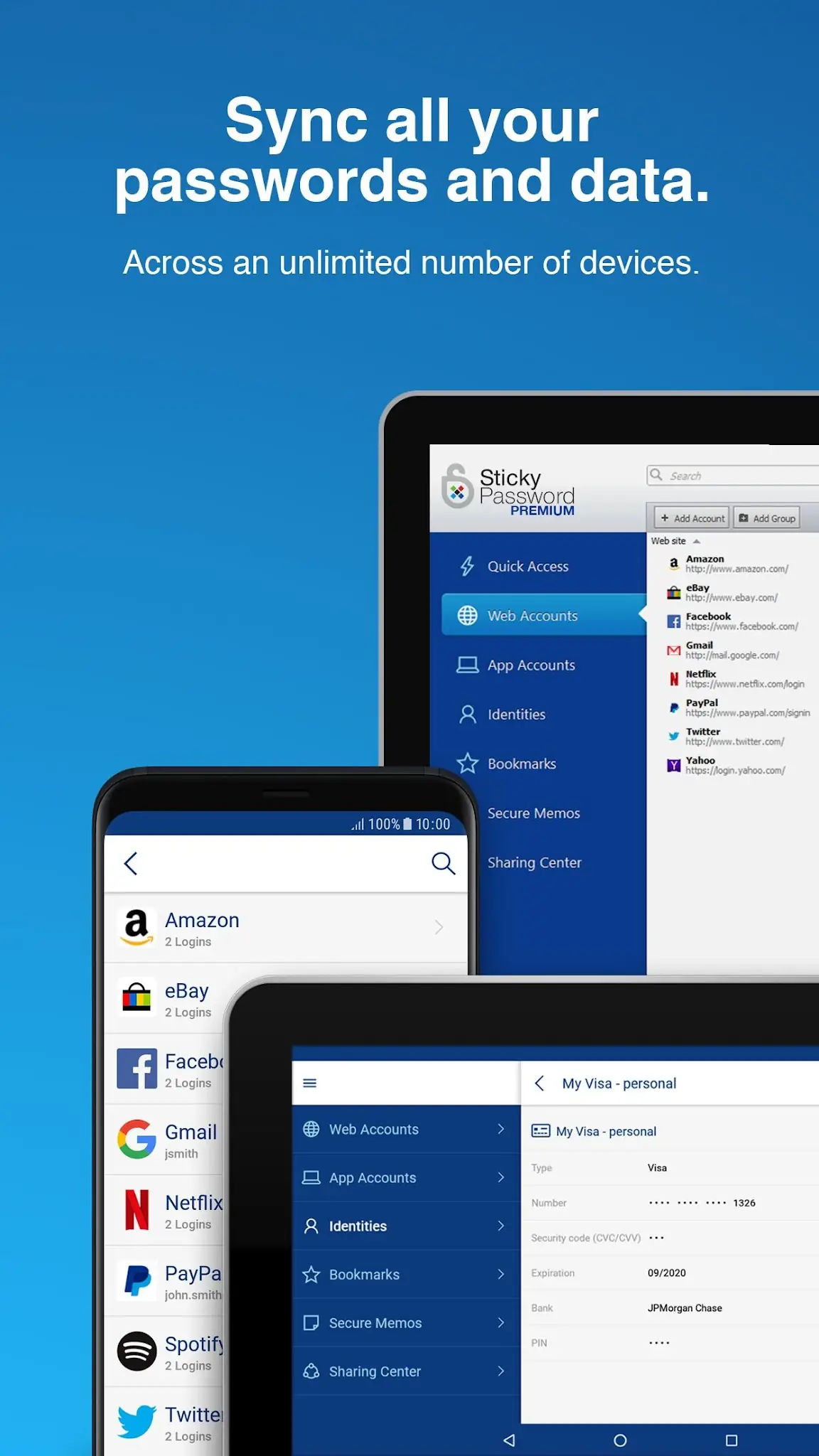 스크린샷 Sticky Password Manager 8