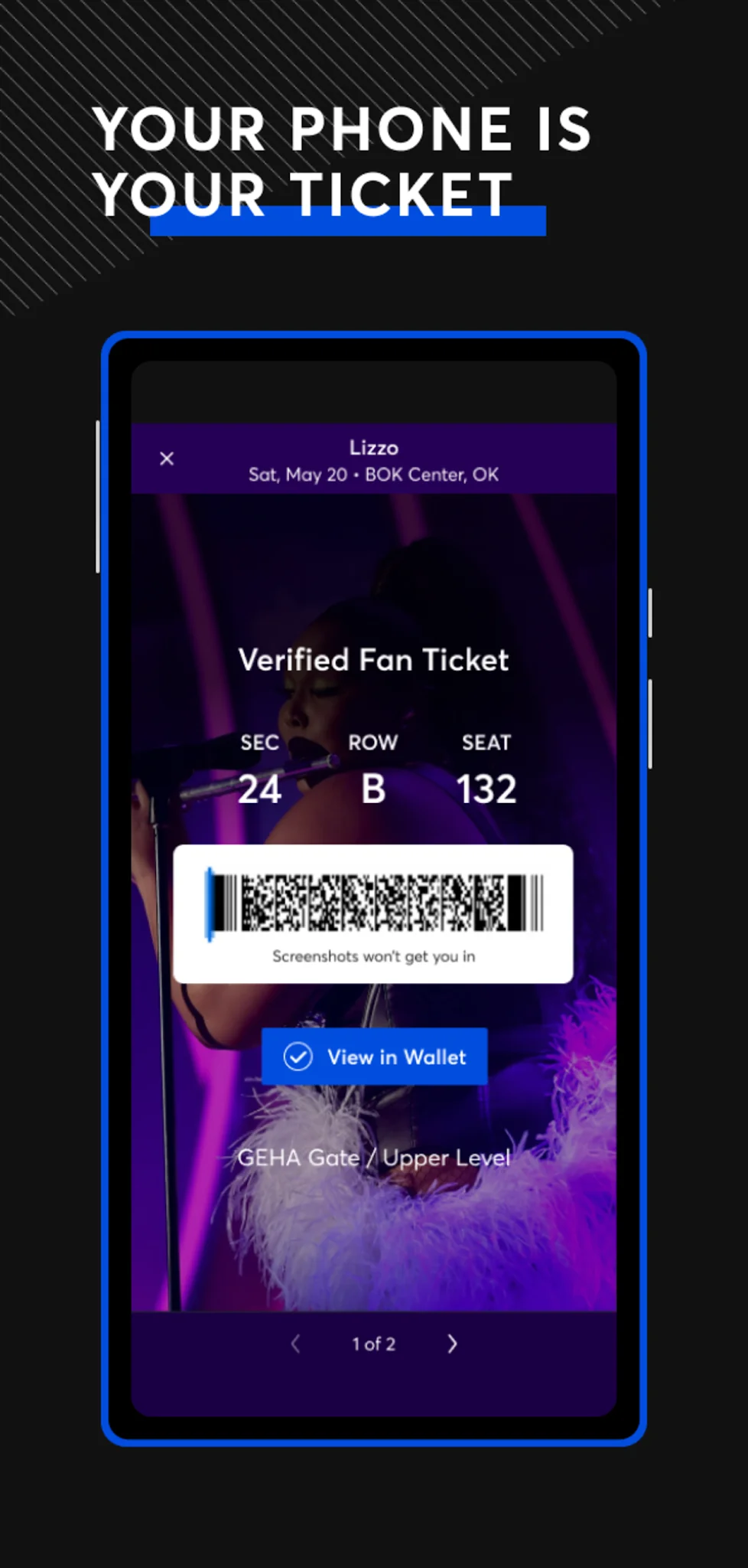 Captura de pantalla Ticketmaster 1