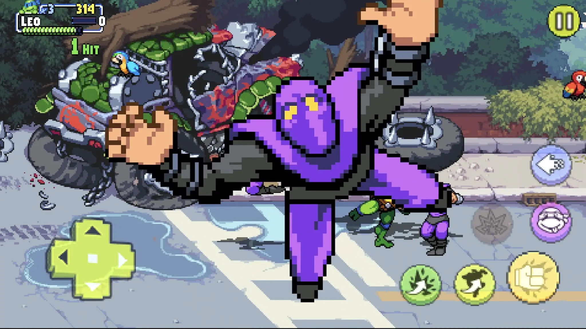 Snímek obrazovky TMNT: Shredder's Revenge 2