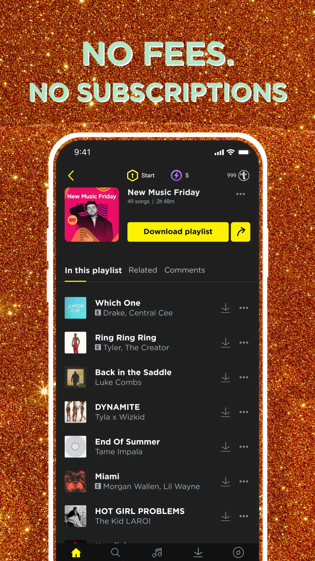 لقطة شاشة TREBEL: Music, MP3 & Podcasts %د