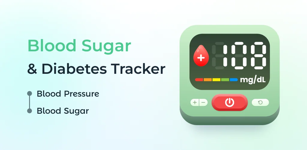 Monitor de Glicose e Diabetes aplicativo arte da capa para Android