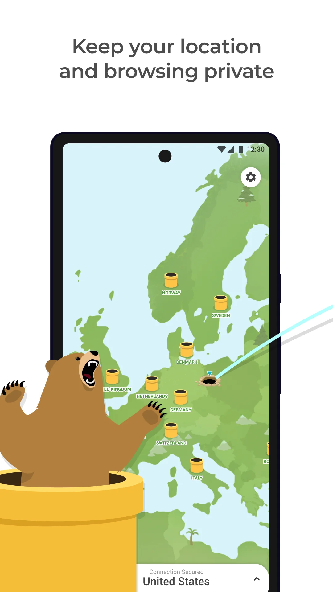 لقطة شاشة TunnelBear VPN %د