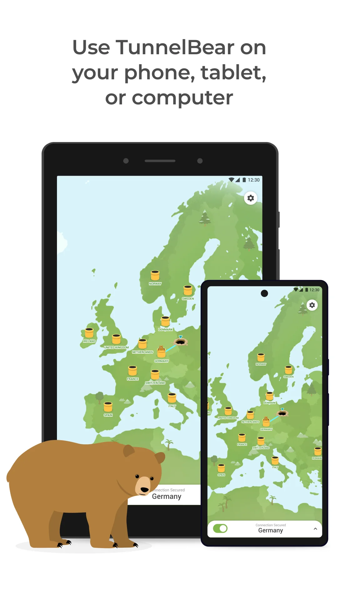 لقطة شاشة TunnelBear VPN %د