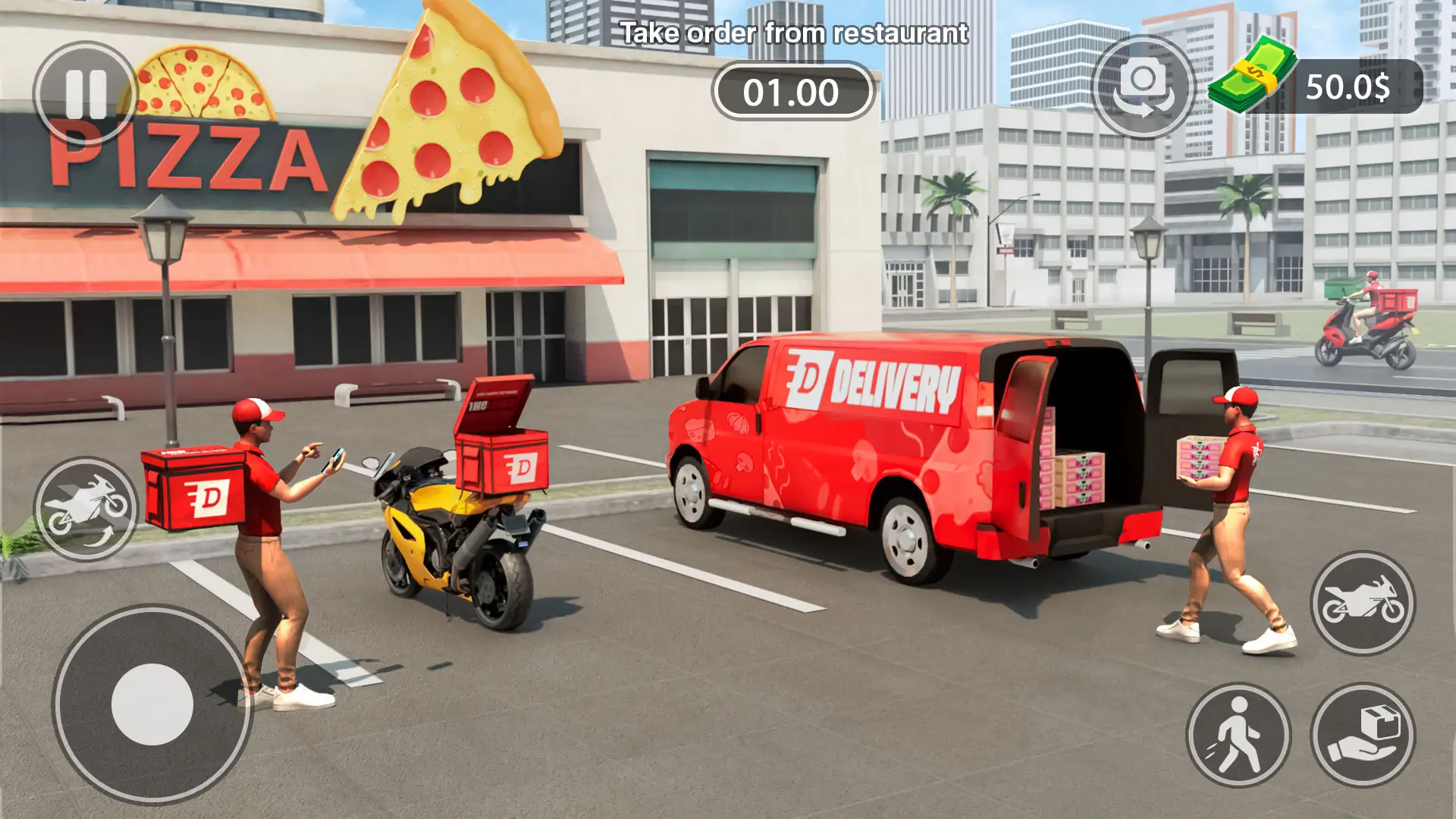 Urban Food Delivery Game képernyőkép 2
