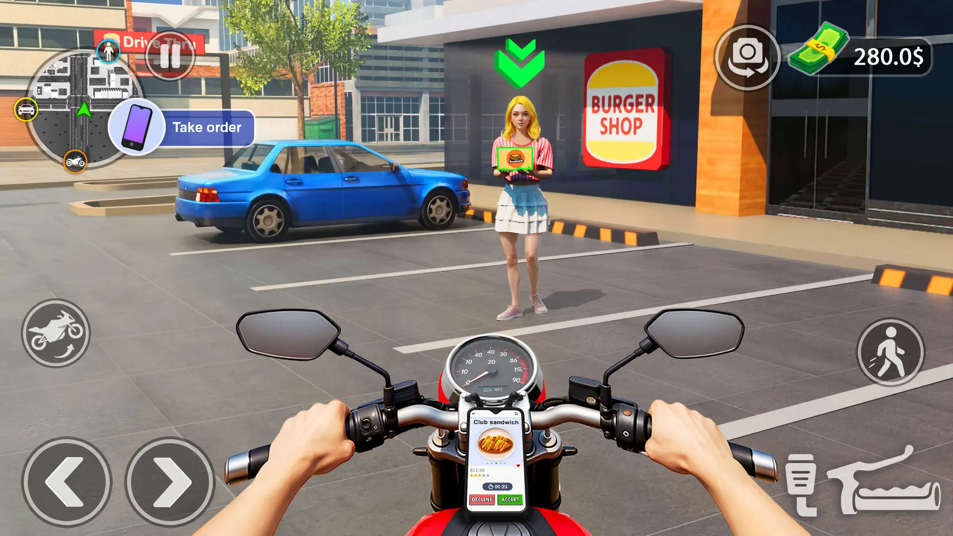 Urban Food Delivery Game képernyőkép 5