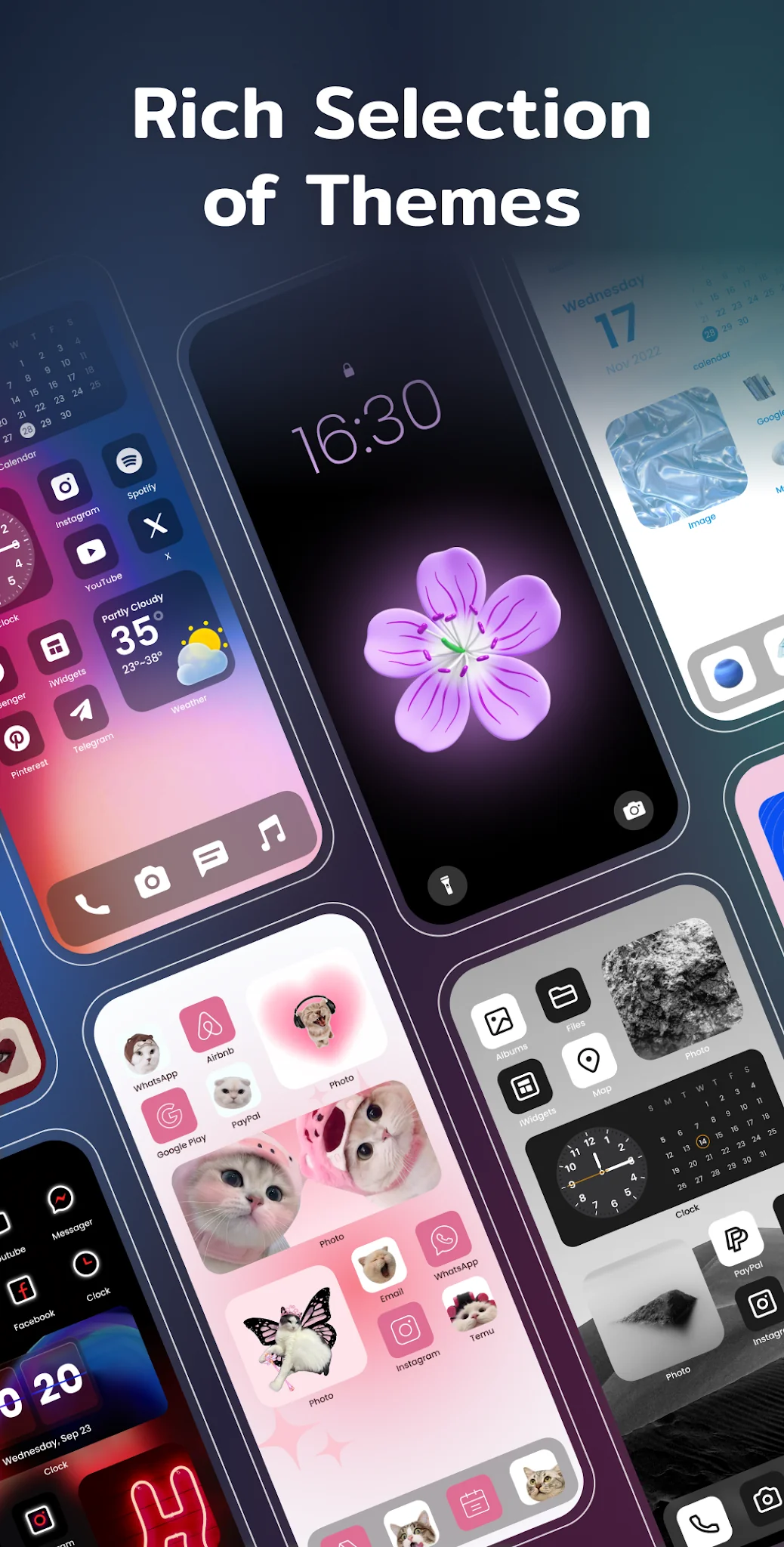 Schermata Widget e Temi: iWidgets 2