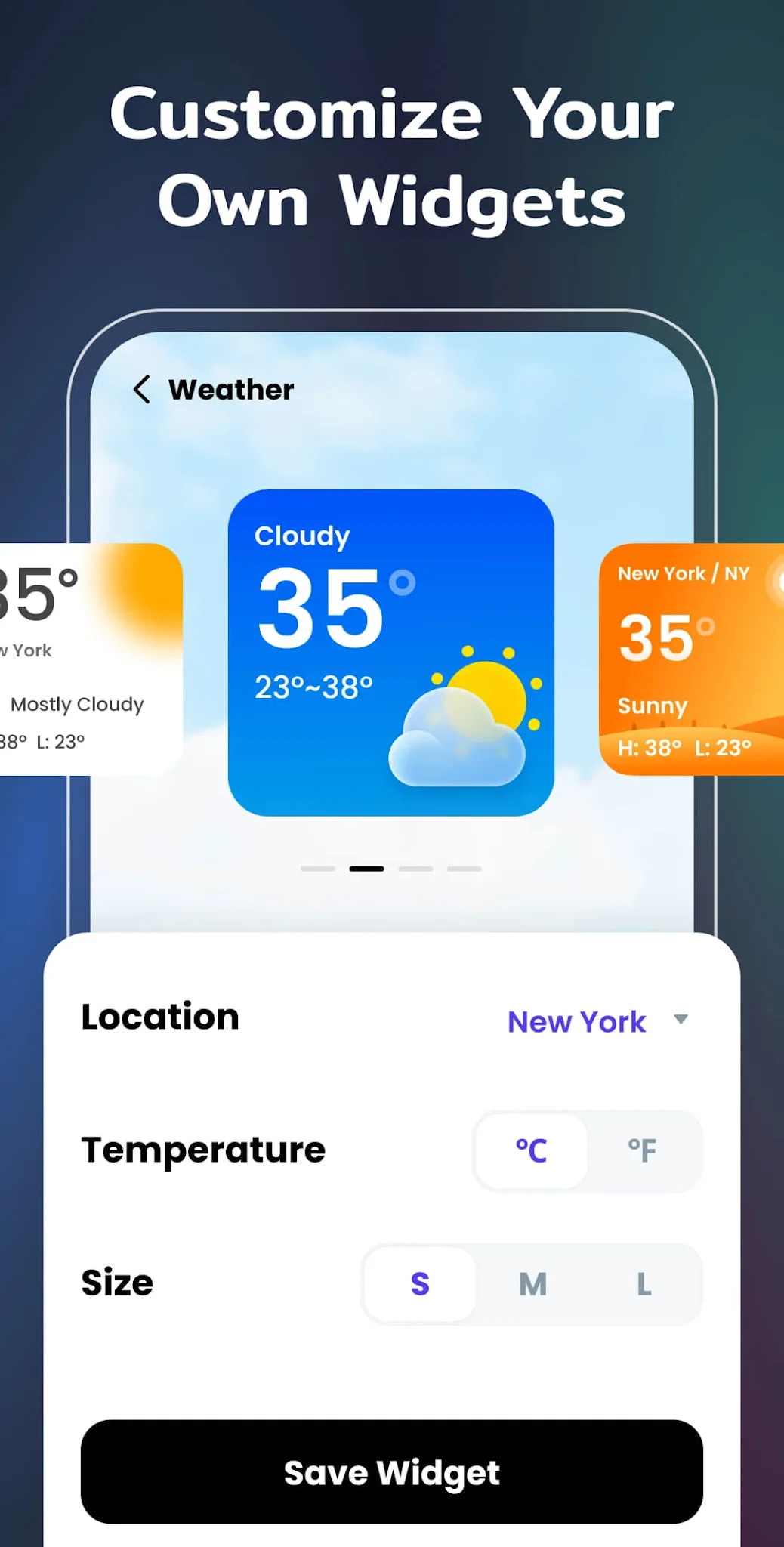 Schermata Widget e Temi: iWidgets 7