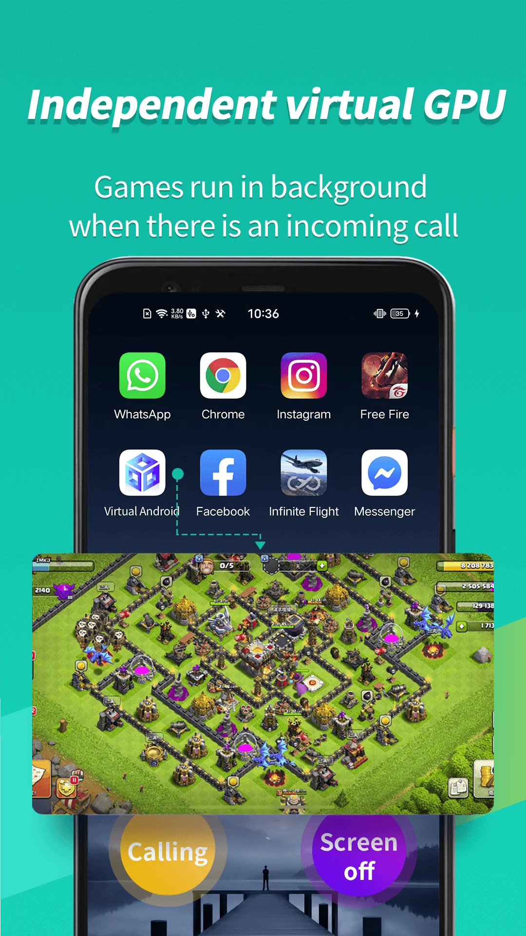 Snímek obrazovky Virtual Android -Android Clone 4