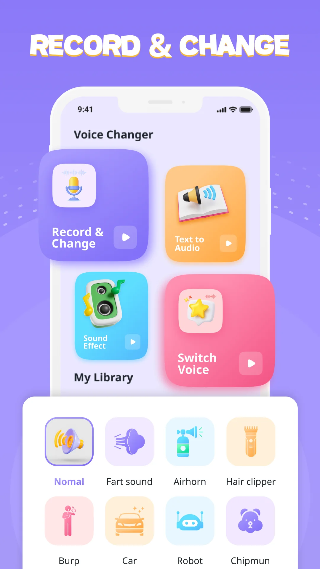 Скриншот Voice changer & Sound Effects 2