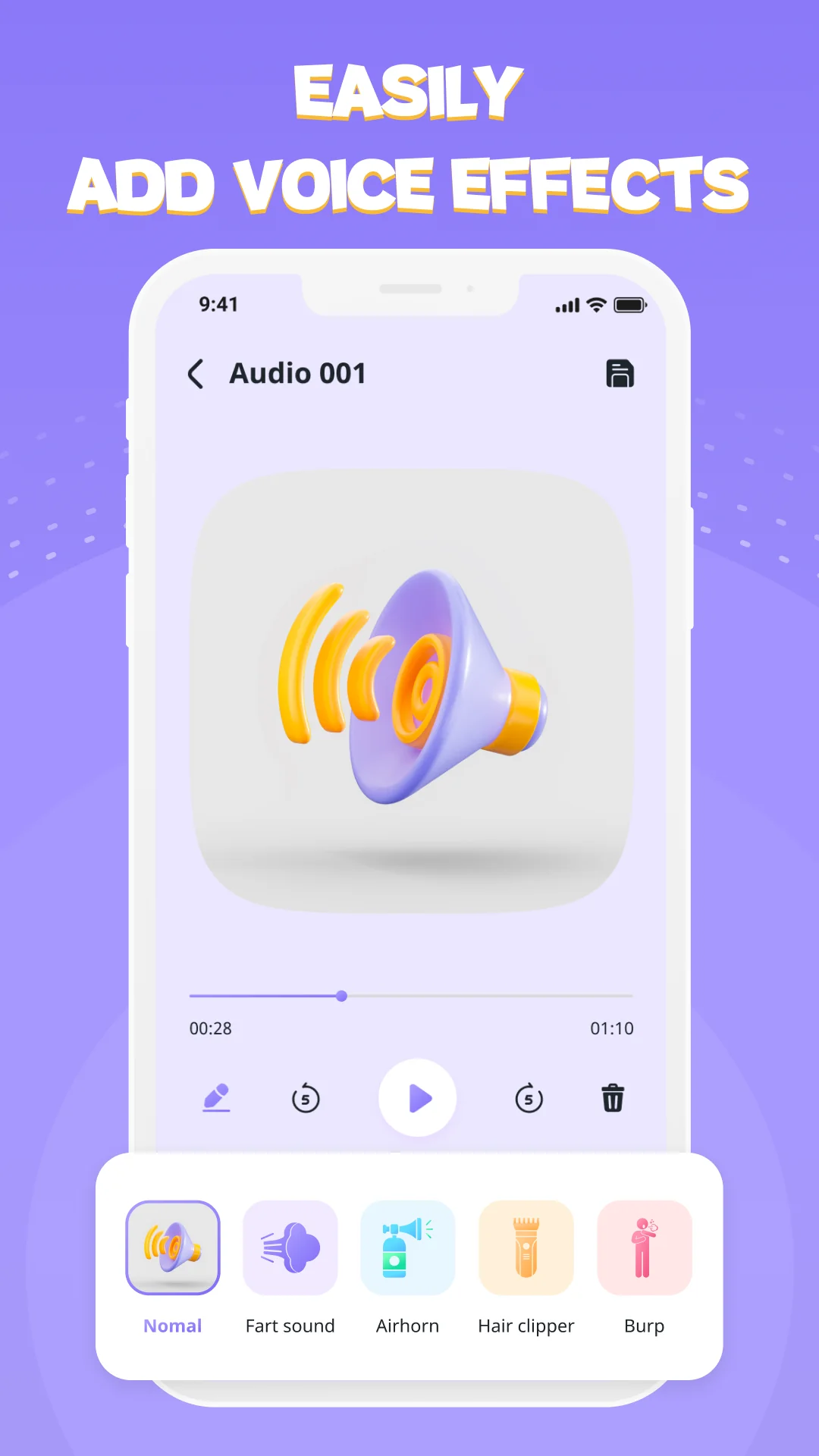 Скриншот Voice changer & Sound Effects 5