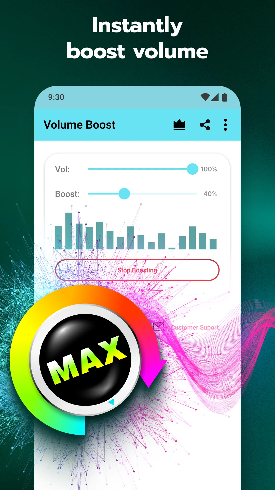Volume Booster for Android képernyőkép 3