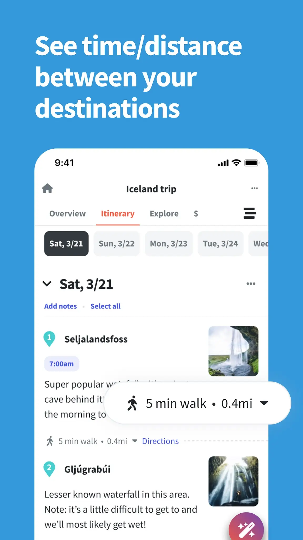 Captura de pantalla Wanderlog: Plan Viaje y Guía 4