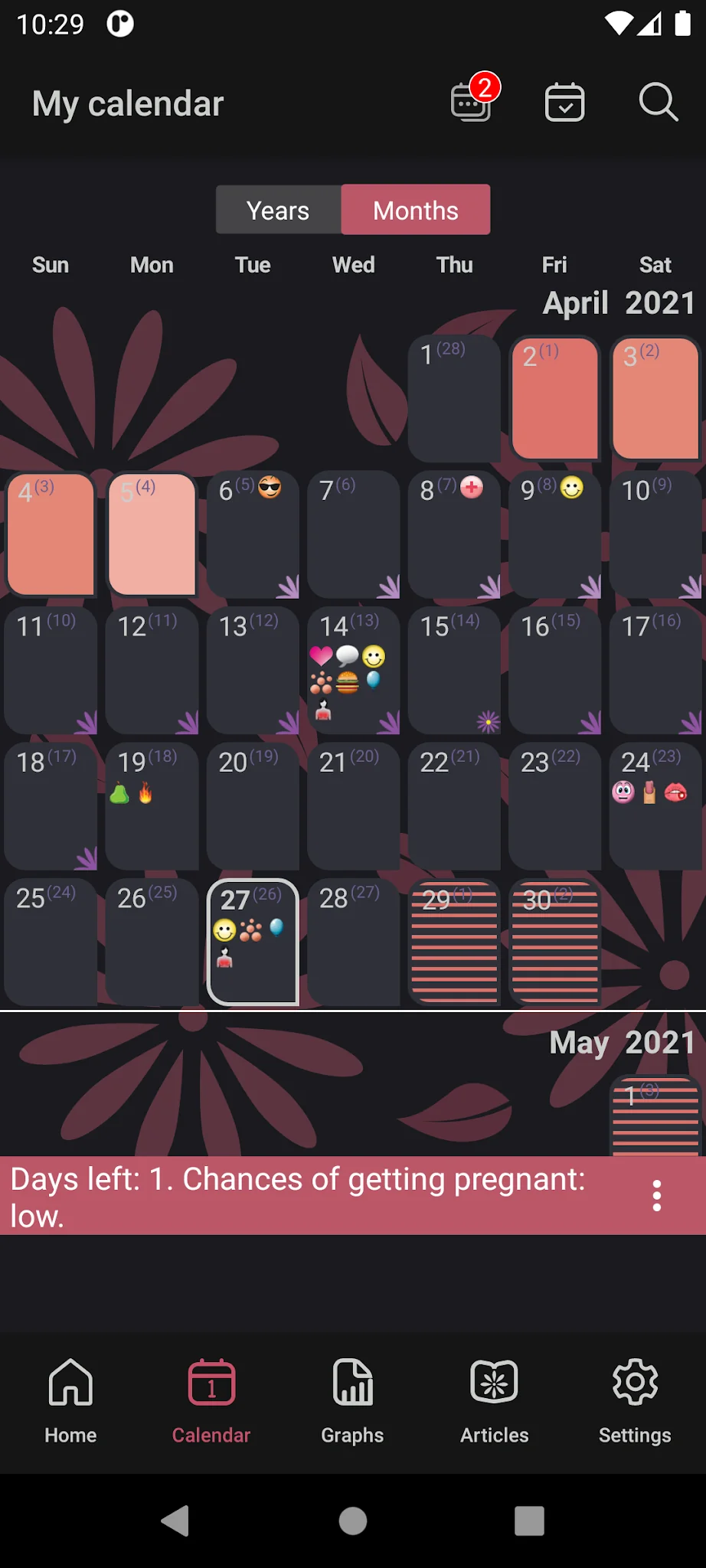 Screenshot WomanLog कैलेंडर 4