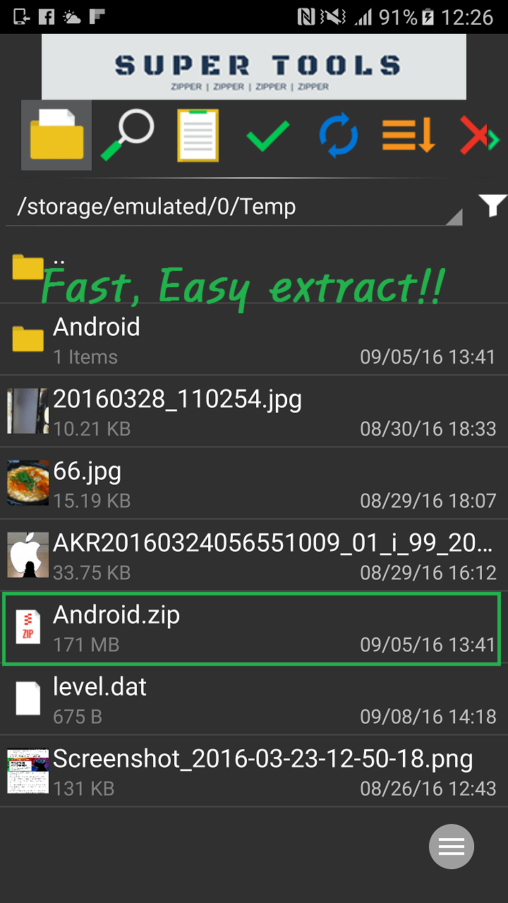 Screenshot 7Zipper - File Explorer (zip, 6