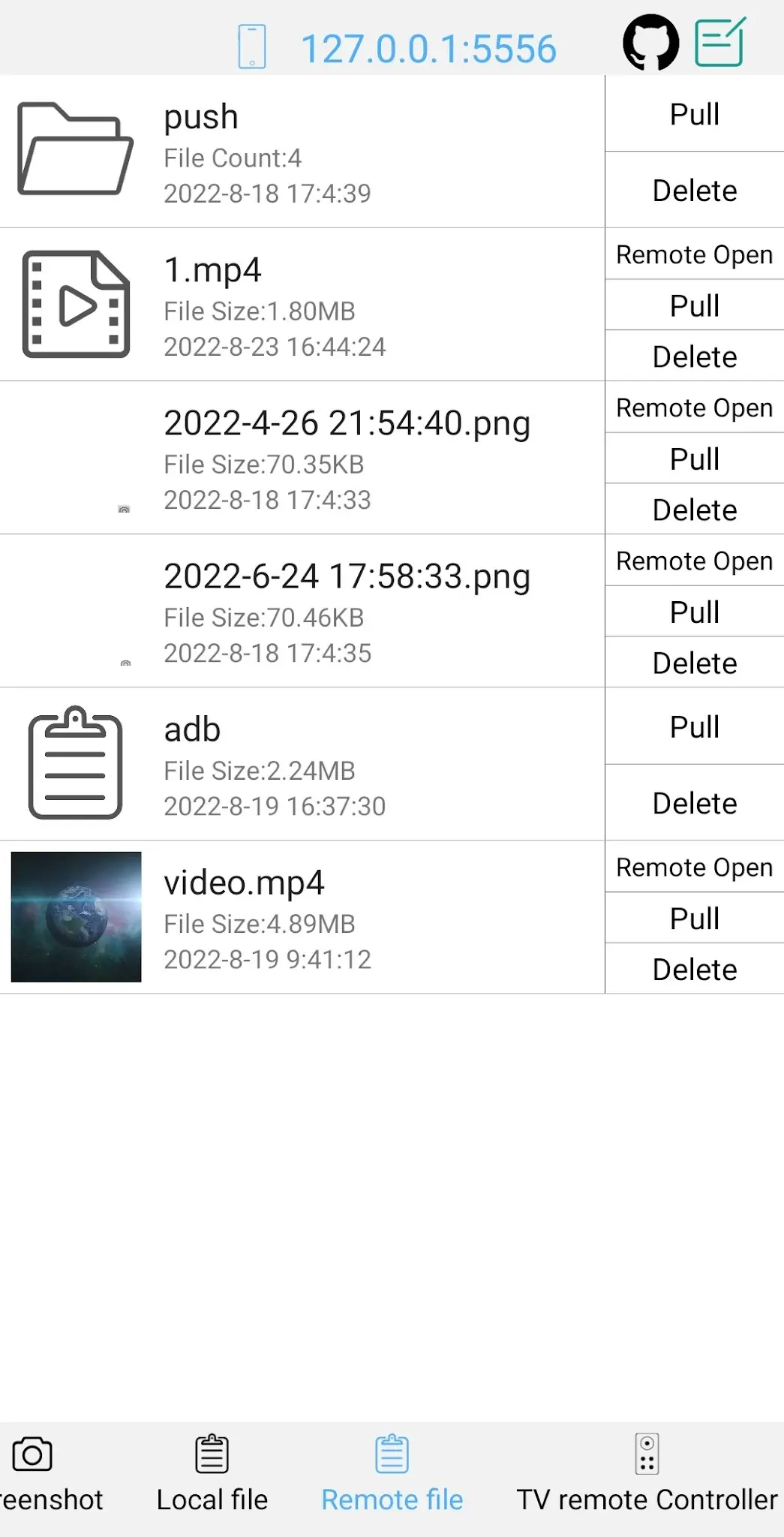 Schermata ADB Shell - Debug Toolbox 6