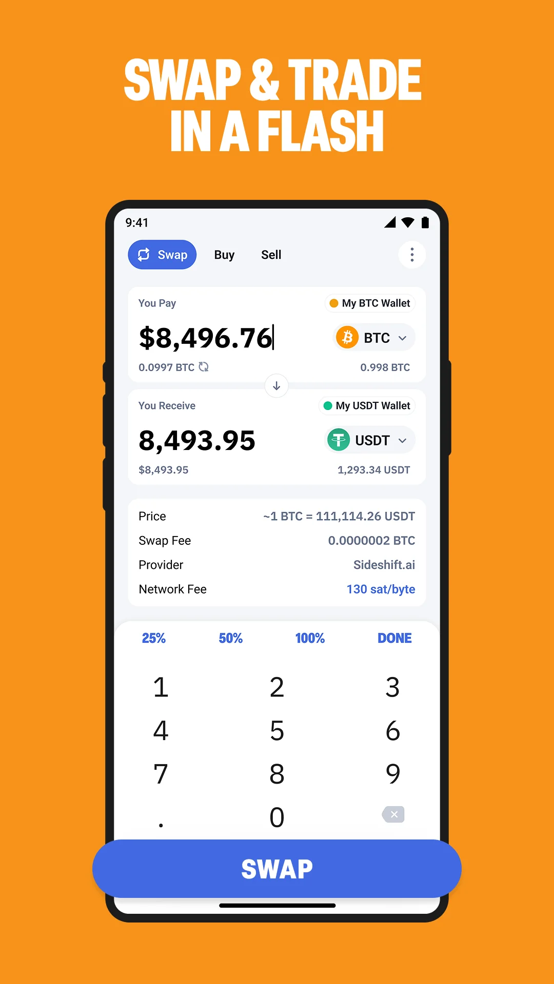 Captură de ecran Bitcoin.com Wallet: Buy, Sell 4